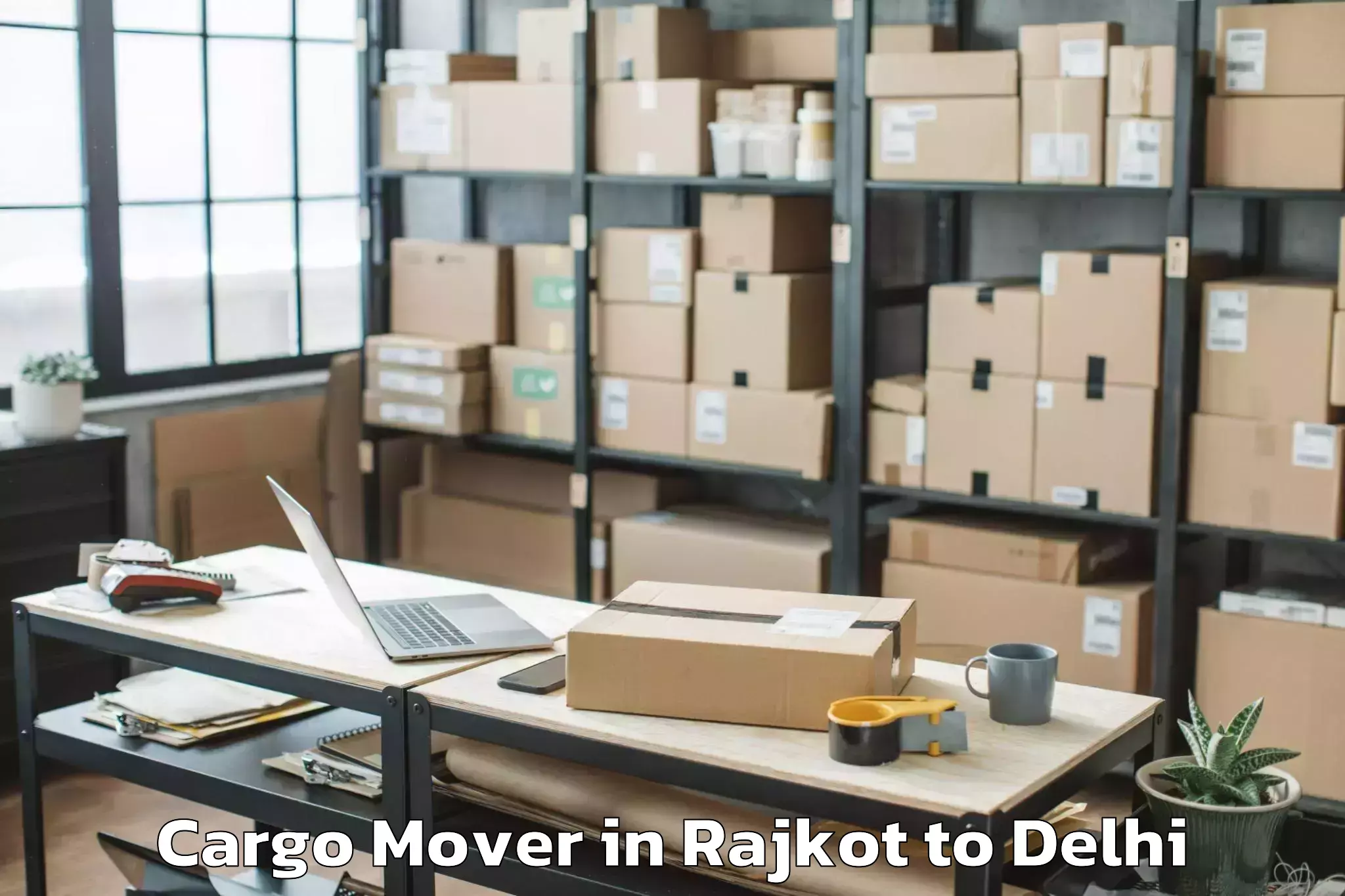 Reliable Rajkot to Najafgarh Cargo Mover